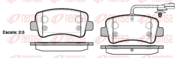 Колодки гальмівні дискові RENAULT MASTER III ПЛАТФОРМА/ШАСІ (EV, HV, UV) 2.3 2010.02- REMSA (1439.01) Remsa фото 2