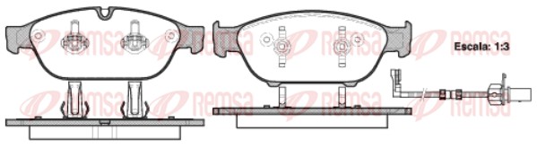 Колодки гальмівні дискові AUDI A6 C7 (4G2, 4GC) 2.0 2010.11-2018.09 REMSA (1441.02) Remsa фото 2