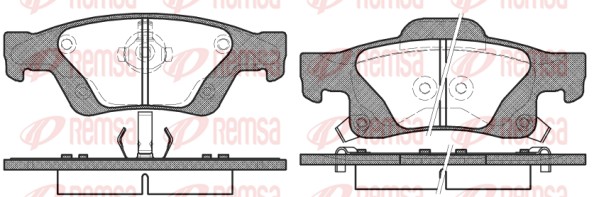 Колодки гальмівні дискові JEEP GRAND CHEROKEE IV (WK, WK2) 3.6 2010.06- REMSA (1446.02) Remsa фото 2