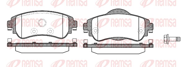Колодки гальмівні дискові CITROEN C4 II (NC_) 1.6 2009.02- REMSA (1464.08) Remsa фото 2