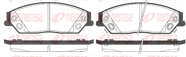Колодки гальмівні дискові TOYOTA CAMRY ЛІФТБЕК (_V4_) 2.4 2006.01-2014.12 REMSA (1467.02) Remsa фото 2