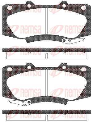Колодки гальмівні дискові TOYOTA HILUX VII ПІКАП (_N1_, _N2_, _N3_) 3.0 2004.08- REMSA (1468.04) Remsa фото 2