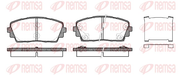 Колодки гальмівні дискові KIA PICANTO II (TA) 1.2 2011.05-2017.05 REMSA (1481.02) Remsa фото 2