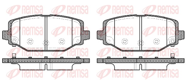 Колодки гальмівні дискові CHRYSLER GRAND VOYAGER V (RT) 2.8 2007.10- REMSA (1483.04) Remsa фото 2