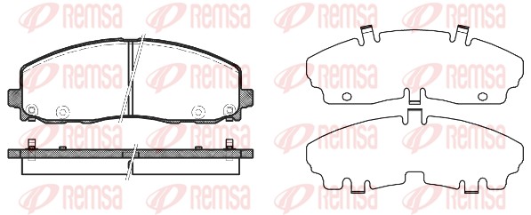 Колодки гальмівні дискові CHRYSLER GRAND VOYAGER V (RT) 2.8 2007.10- REMSA (1484.04) Remsa фото 2