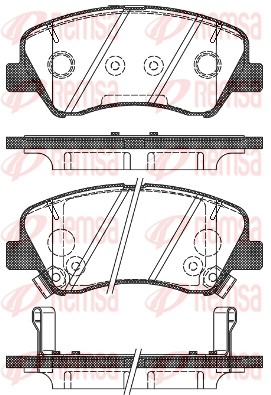 Колодки гальмівні дискові HYUNDAI ACCENT I25 IV ЛІФТБЕК (RB) 1.6 2010.08- REMSA (1488.02) Remsa фото 2