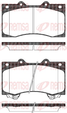 Колодки гальмівні дискові NISSAN PATROL VI (Y62) 5.6 2010.04- REMSA (1506.02) Remsa фото 2