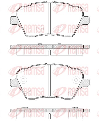 Колодки гальмівні дискові FORD FIESTA VI (CB1, CCN) 1.2 2008.06- REMSA (1514.00) Remsa фото 2