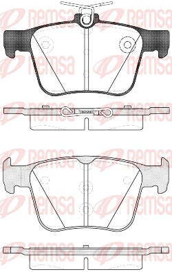 Колодки гальмівні дискові VW PASSAT B8 (3G2, CB2) 1.8 2014.08- REMSA (1516.10) Remsa фото 2