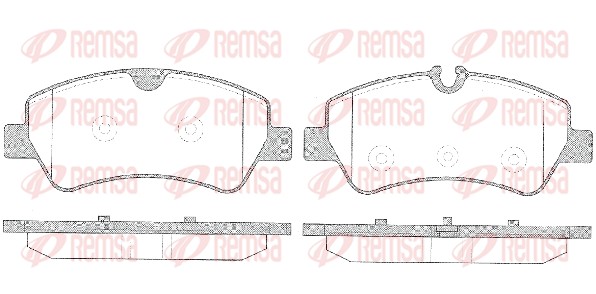 Колодки гальмівні дискові FORD TRANSIT V363 ПЛАТФОРМА/ШАСІ (FED, FFD) 2.2 2013.08- REMSA (1521.00) Remsa фото 2
