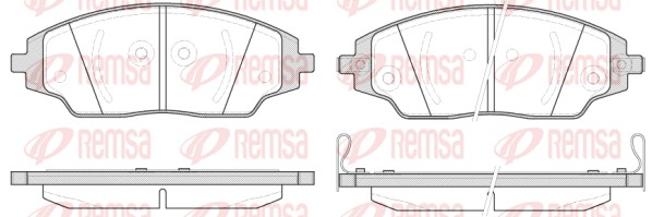 Колодки гальмівні дискові CHEVROLET AVEO ЛІФТБЕК (T300) 1.6 2011.03- REMSA (1537.02) Remsa фото 2