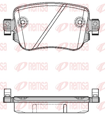 Колодки гальмівні дискові SKODA OCTAVIA III COMBI (5E5, 5E6) 1.4 2012.11-2020.10 REMSA (1549.08) Remsa фото 2