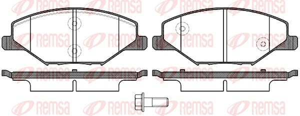 Колодки гальмівні дискові VW POLO V ЛІФТБЕК (602, 604, 612, 614) 1.6 2009.05- REMSA (1553.00) Remsa фото 2