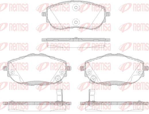 Колодки гальмівні дискові TOYOTA COROLLA ЛІФТБЕК (_E18_, ZRE1_) 1.3 2013.06-2019.08 REMSA (1561.02) Remsa фото 2
