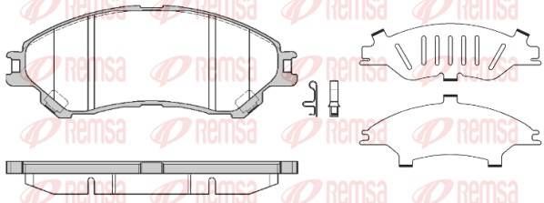 Колодки гальмівні дискові SUZUKI VITARA (LY) 1.6 2015.02- REMSA (1589.02) Remsa фото 2