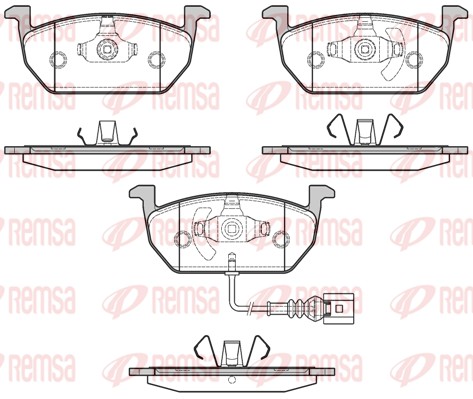 Колодки гальмівні дискові SKODA OCTAVIA III COMBI (5E5, 5E6) 1.4 2012.11-2020.10 REMSA (1601.01) Remsa фото 2