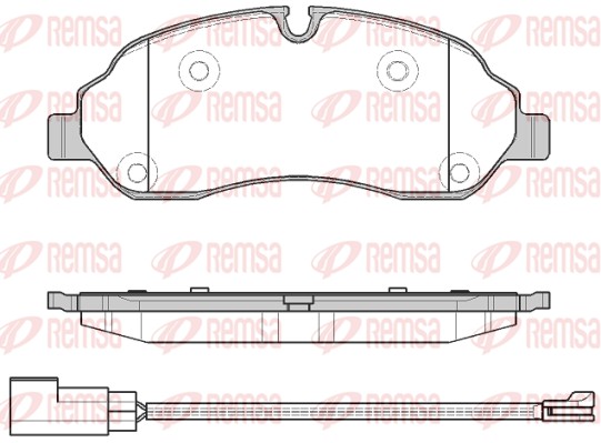Колодки гальмівні дискові FORD TRANSIT V363 ПЛАТФОРМА/ШАСІ (FED, FFD) 2.2 2013.08- REMSA (1602.02) Remsa фото 2