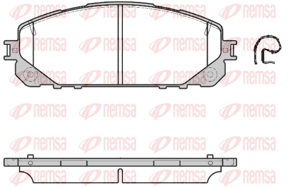 Колодки гальмівні дискові JEEP CHEROKEE (KL) 2.4 2013.06- REMSA (1613.00) Remsa фото 2