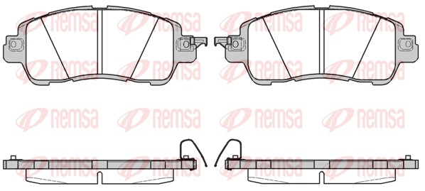Колодки гальмівні дискові MAZDA 2 (DL, DJ) 1.5 2014.08- REMSA (1656.04) Remsa фото 2