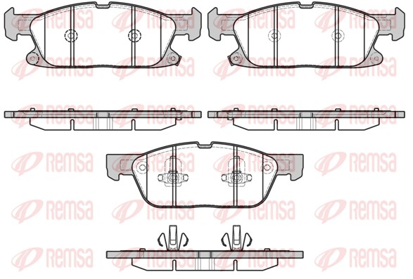 Колодки гальмівні дискові FORD GALAXY III (CK) 2.0 TDCI 4X4 2015.05-2018.06 REMSA (1657.02) Remsa фото 2