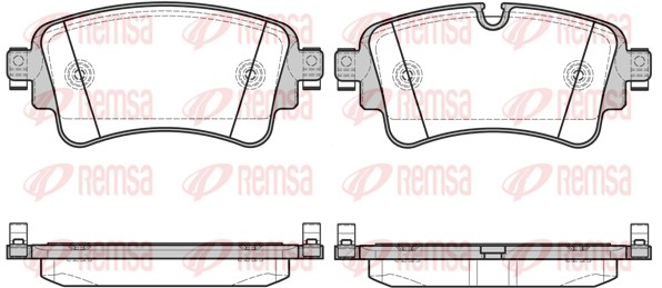Колодки гальмівні дискові AUDI Q5 (FYB, FYG) 2.0 2016.05- REMSA (1669.08) Remsa фото 2