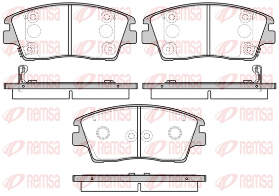 Колодки гальмівні дискові HYUNDAI TUCSON (TL, TLE) 2.0 2015.05-2020.12 REMSA (1676.02) Remsa фото 2