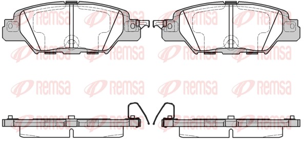 Колодки гальмівні дискові MAZDA CX-5 (KE, GH) 2.5 2011.11-2017.02 REMSA (1677.00) Remsa фото 2