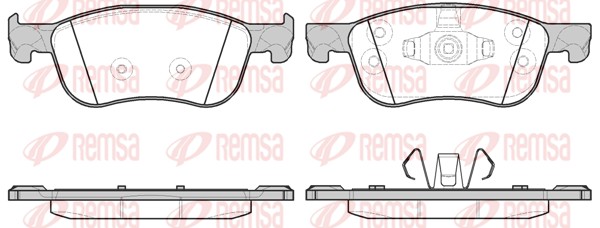 Колодки гальмівні дискові FORD FIESTA VII (HJ, HF) 1.1 2017.05- REMSA (1776.00) Remsa фото 2