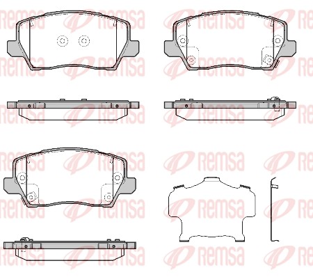 Колодки гальмівні дискові (комплект 4 шт) KIA PICANTO III (JA) 1.2 2017.03- REMSA (1803.02) Remsa фото 2