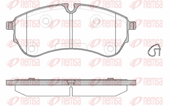 Колодки гальмівні дискові VW CRAFTER ПЛАТФОРМА/ШАСІ (SZ_) 2.0 2016.11- REMSA (1830.00) Remsa фото 2
