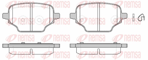 Колодки гальмівні дискові CITROEN BERLINGO (ER_, EC_) 1.5 BLUEHDI 100 2018.06- REMSA (1837.00) Remsa фото 2