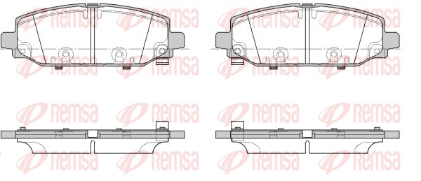Колодки гальмівні дискові (комплект 4 шт) JEEP WRANGLER IV (JL) 2.0 2017.11- REMSA (1844.02) Remsa фото 2