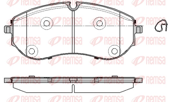 Колодки гальмівні дискові (комплект 4 шт) VW CRAFTER ФУРГОН (SY_, SX_) 2.0 2016.09- REMSA (1857.00) Remsa фото 2