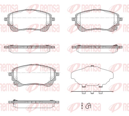 Колодки гальмівні дискові (комплект 4 шт) TOYOTA COROLLA ЛІФТБЕК (_E21_) 1.6 2019.01- REMSA (1858.02) Remsa фото 2