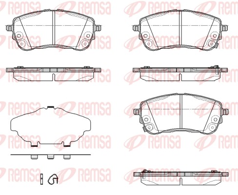 Колодки гальмівні дискові (комплект 4 шт) TOYOTA COROLLA ЛІФТБЕК (_E21_) 1.6 2019.01- REMSA (1858.12) Remsa фото 2