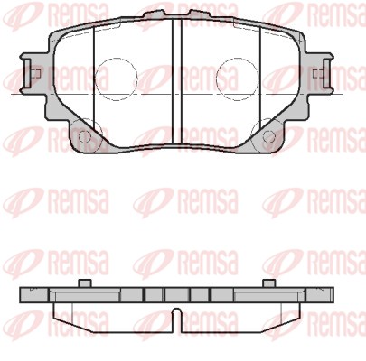 Колодки гальмівні дискові (комплект 4 шт) TOYOTA RAV 4 V (_A5_, _H5_) 2.5 2018.12- REMSA (1872.00) Remsa фото 2