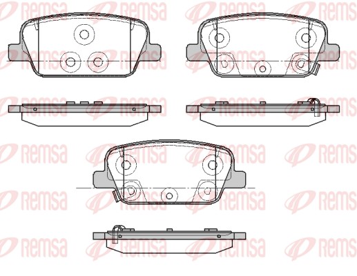 Колодки гальмівні дискові (комплект 4 шт) HYUNDAI SANTA FE IV (TM, TMA) 2.2 CRDI 2018.07-2020.11 REMSA (1878.02) Remsa фото 2