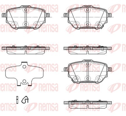 Колодки гальмівні дискові (комплект 4 шт) TOYOTA COROLLA ЛІФТБЕК (_E21_) 1.6 2019.01- REMSA (1937.02) Remsa фото 2
