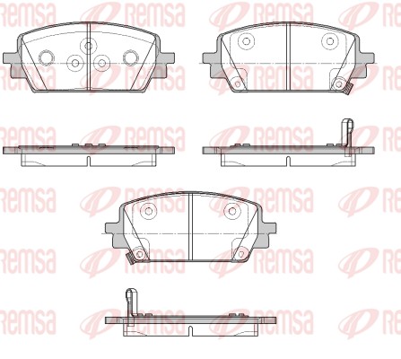 Колодки гальмівні дискові (комплект 4 шт) HYUNDAI SANTA FE IV (TM, TMA) (11.2020-,SORENTO IV (MQ4, MQ4A) (0 REMSA (1943.02) Remsa фото 2