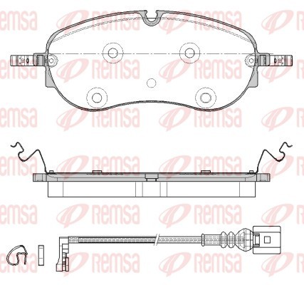 Колодки гальмівні дискові (комплект 4 шт) AUDI Q4 SPORTBACK (F4N) 06/21-,AUDI Q4 SUV (F4B) 07/20-,SKODA ENY REMSA (1962.01) Remsa фото 2