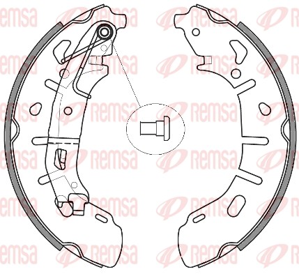 Колодки гальмівні барабанні FIAT DOBLO CARGO (263_) 1.3 2010.02- REMSA (4263.00) Remsa фото 2