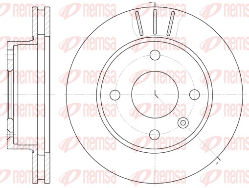Диск гальмівний FORD SIERRA I ХЕТЧБЕК (GBC) 2.0 1982.08-1987.02 REMSA (6097.10) Remsa фото 2