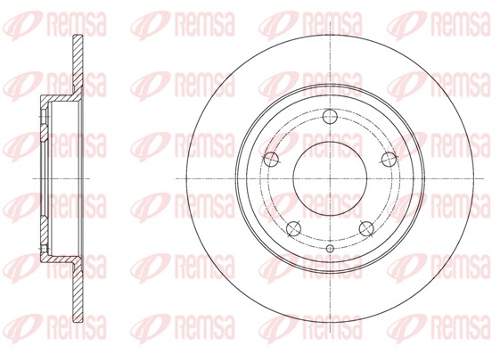 Диск гальмівний MAZDA 3 ЛІФТБЕК (BM_, BN_) 2.0 2013.09-2019.12 REMSA (61575.00) Remsa фото 2