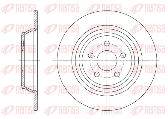 Диск гальмівний FORD GALAXY III (CK) 1.5 2015.01- REMSA (61604.00) Remsa фото 2