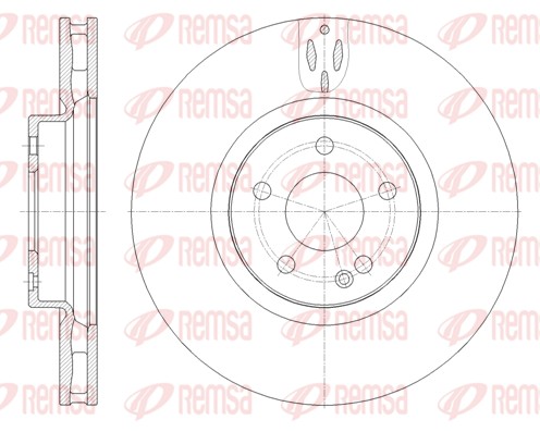Диск гальмівний ВЕНТИЛ MB V-CLASS (W447) 2.2 2014.03- REMSA (61657.10) Remsa фото 2
