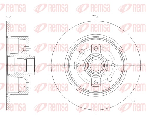 Диск гальмівний OPEL VECTRA A ХЕТЧБЕК (J89) 2.0 1988.04-1995.12 REMSA (6217.00) Remsa фото 2