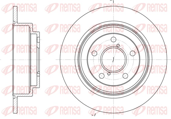 Диск гальмівний SUBARU FORESTER (SG_) 2.0 2002.02-2012.12 REMSA (6398.00) Remsa фото 2