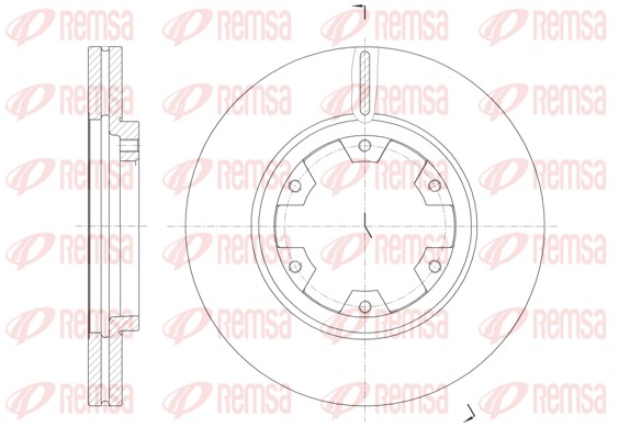 Диск гальмівний NISSAN TERRANO I (WD21) 2.7 1986.07-1996.02 REMSA (6466.10) Remsa фото 2