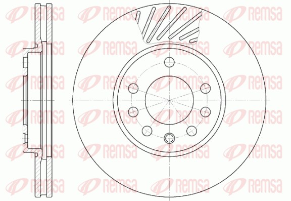 Диск гальмівний OPEL ZAFIRA A МІНІВЕН (T98) 1.8 1999.04-2005.06 REMSA (6584.10) Remsa фото 2
