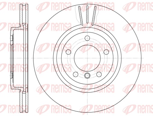 Диск гальмівний TOYOTA CAMRY ЛІФТБЕК (_V3_) 2.4 2001.08-2006.11 REMSA (6598.10) Remsa фото 2